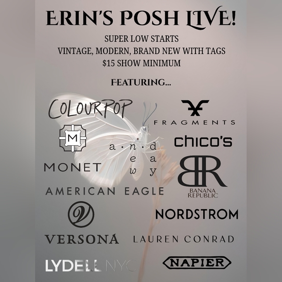 Nordstrom Jewelry - LIVE SHOW FLYER- LOW STARTS ON BRAND NEW WITH TAGS, VINTAGE, MODERN JEWELRY